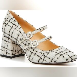 Black Jessica Simpson Women's Tweed Mary Jane Pumps